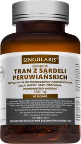 Olio di pesce alle acciughe peruviane 1000 MG 60 capsule molli SINGULARIS